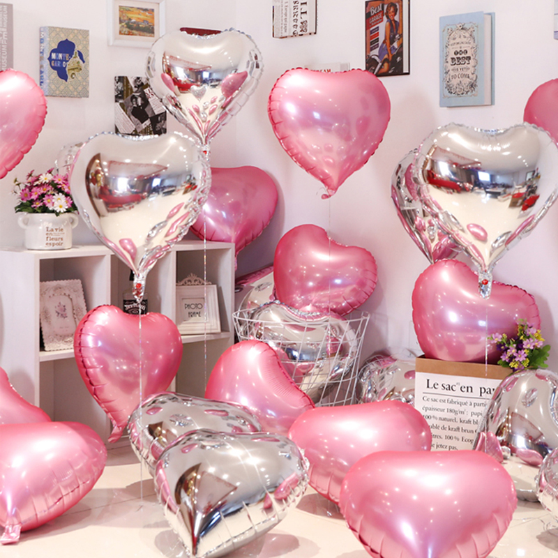 Helium Love Heart Foil Balloons For Wedding Valentines Day Christmas Birthday Party Decor 0