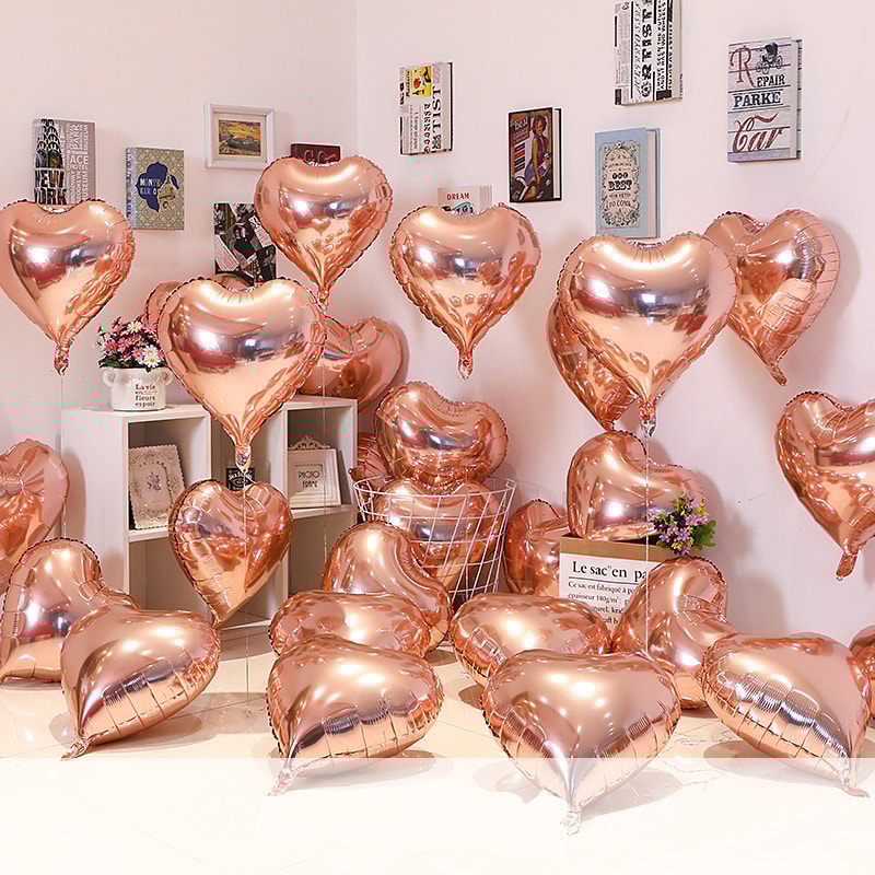 Helium Love Heart Foil Balloons For Wedding Valentines Day Christmas Birthday Party Decor 6