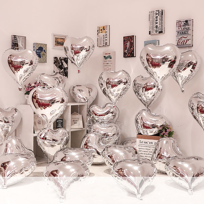 Helium Love Heart Foil Balloons For Wedding Valentines Day Christmas Birthday Party Decor 8