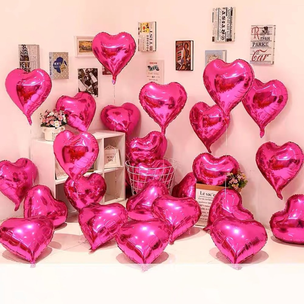 Helium Love Heart Foil Balloons For Wedding Valentines Day Christmas Birthday Party Decor 9