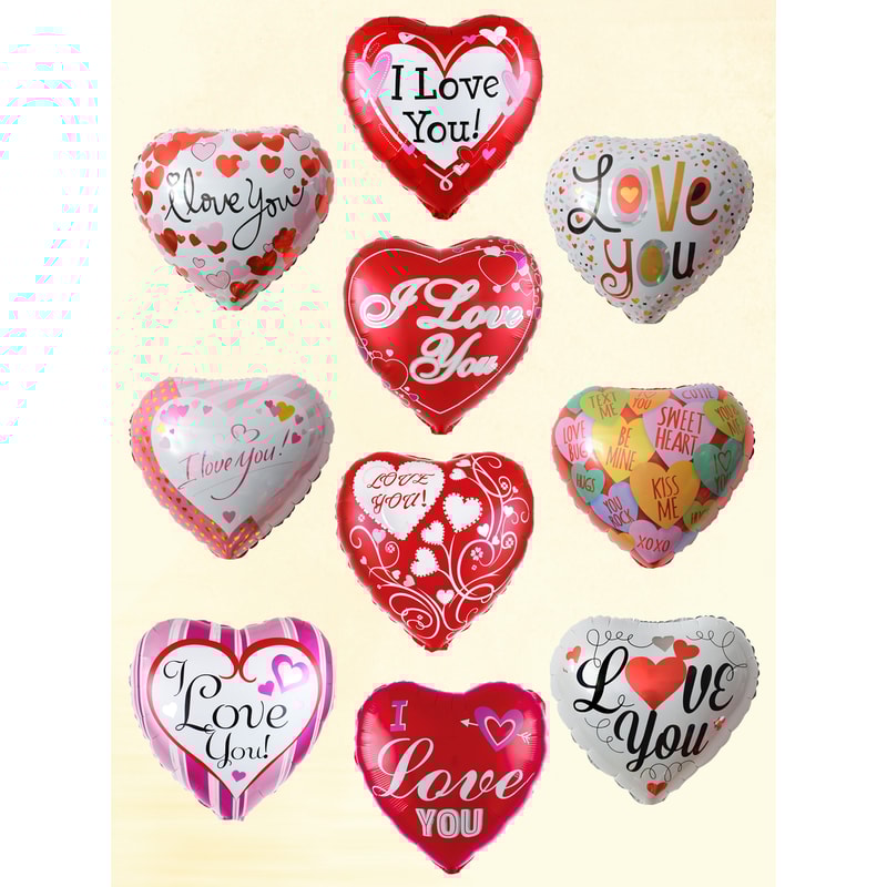 Love Heart Foil Balloons I Love You Heart Helium Balloons Wedding Decorations Valentines Day Engage 1