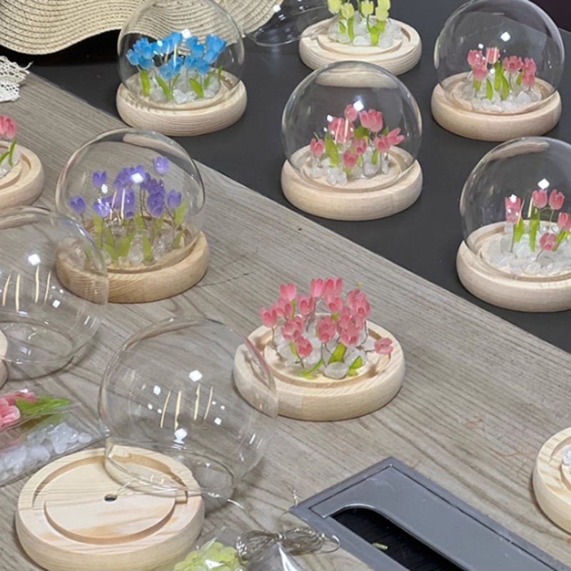 DIY Tulip Flower Lights Handmade Bedroom Decoration Christmas Birthday Gift Ins Night Light Materia 1