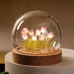 diy tulip flower lights handmade bedroom decoration christmas birthday gift ins night light material
