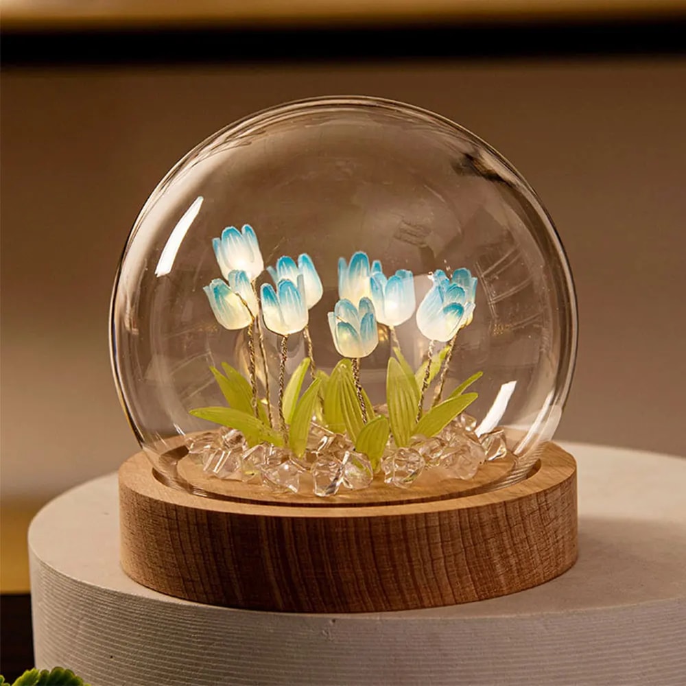 DIY Tulip Flower Lights Handmade Bedroom Decoration Christmas Birthday Gift Ins Night Light Materia 6