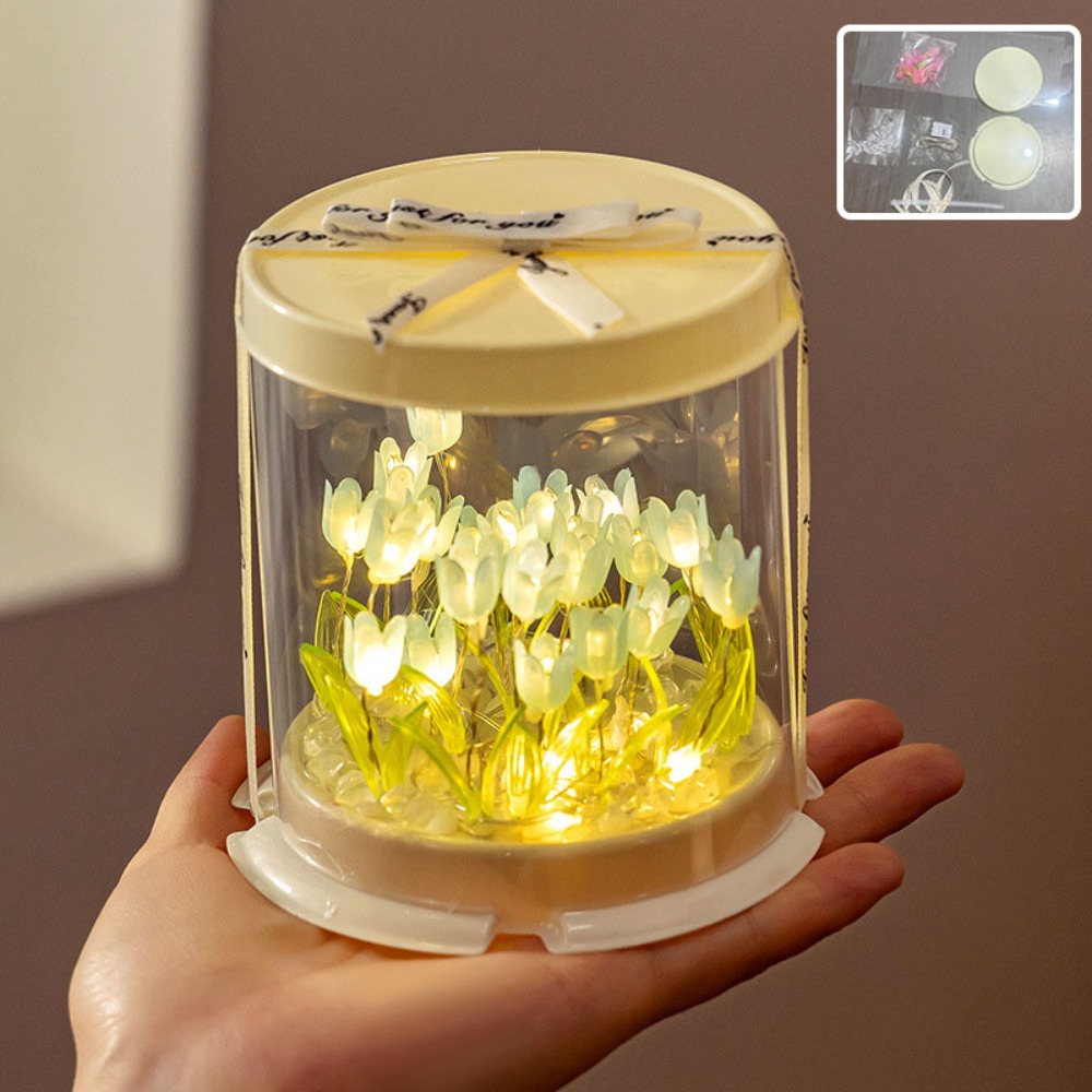 Handmade Unfinished Products Mini Tulip Night Lamp Cute DIY Tulip Night Light Small Night Light Bir 7