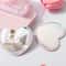 Portable Heart Makeup Mirror Small Compact Cosmetic Hand Mirror for Women and Students