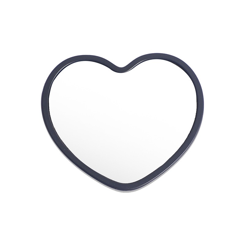 Portable Heart Makeup Mirror Small Compact Cosmetic Hand Mirror for Women and Students