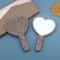 Love Heart Diamond Handheld Vanity Mirror Female Handle For Cosmetic Beauty 5