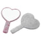 Love Heart Diamond Handheld Vanity Mirror Female Handle For Cosmetic Beauty 3