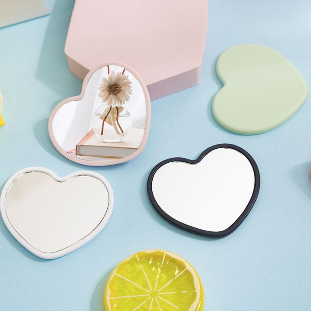 Heartshaped Handheld Mirror Highdefinition Little Beauty Mirror For Dormitory Makeup 4