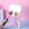 Oval Pink Heart Shape Style Retro Make Up Mirror For Dormitory 1