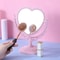Oval Pink Heart Shape Style Retro Make Up Mirror For Dormitory 1