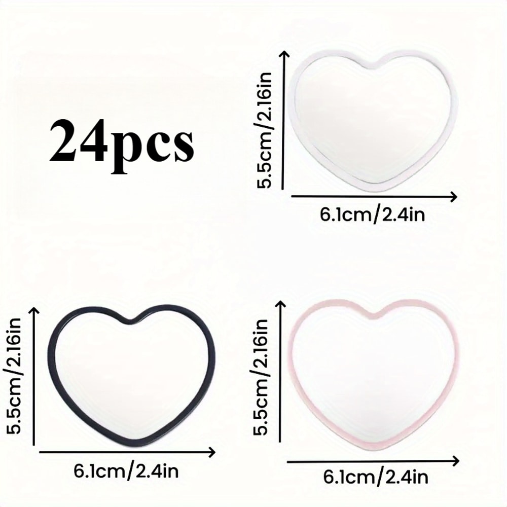 Portable Travel Love Mirrors Heart-shaped Mini Beauty Makeup Mirror Dormitory Glass Girl Gift