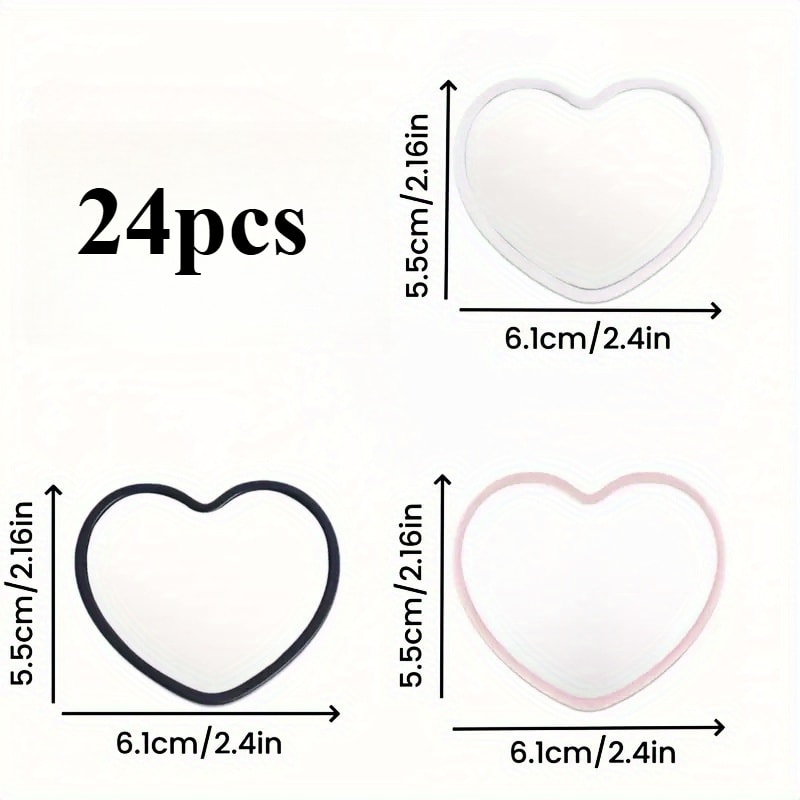 Portable Travel Love Mirrors Heart-shaped Mini Beauty Makeup Mirror Dormitory Glass Girl Gift