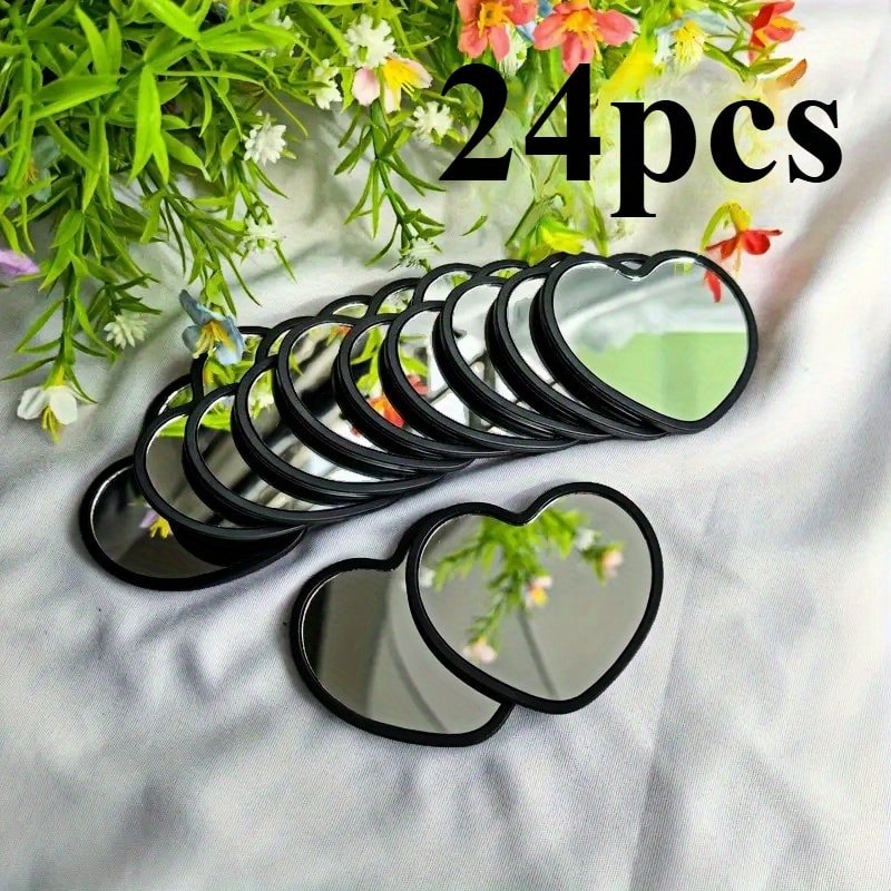 Portable Travel Love Mirrors Heart-shaped Mini Beauty Makeup Mirror Dormitory Glass Girl Gift