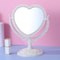 Style Retro DoubleSided Desktop Mirror Heart Circle Shape Vanity Mirror For Dorm Bedroom Countertop 2