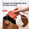 Portable Compact Heart Shape PU Leather Makeup Mirror Creativity Keychain For Purse Travel Gift 1