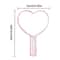 Love Heart Handheld Makeup Mirror With Female Handle Vanity Cosmetic Beauty Tool 4