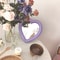 Girl Heart Mirror Decorative Cosmetic Mirror for Home and Dormitory Wall Decor