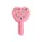 Cute Creative Plush DiamondEncrusted Handheld HeartShaped Mirror Portable Makeup Mirror For Girls 0
