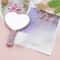 Love Heart Diamond Handheld Makeup Mirror Cosmetic Vanity Tool For Girls 3