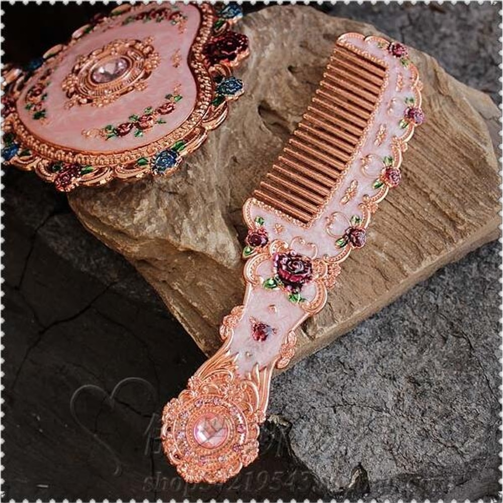 Large Foldable Heart Shape Mirror Set Makeup Mirror For Girl Gift Travel Vanity Mirror 2