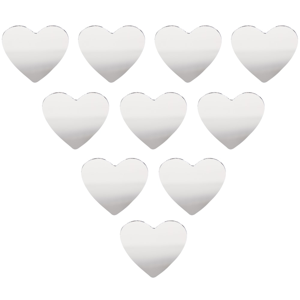 Heart Shaped Lenses Mirrors For Crafts Portable Tiles Small Sticker Vanity 3