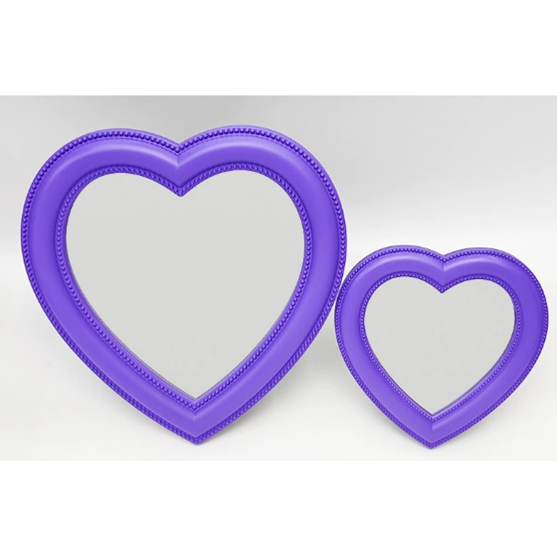 Cute HeartShaped Cosmetic Mirror Elegant Wall Decor For Girls Gift For Women Bedroom Living Room Mi 2