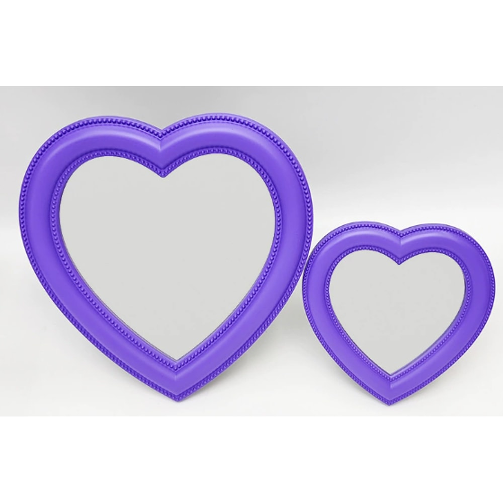Cute HeartShaped Cosmetic Mirror Elegant Wall Decor For Girls Gift For Women Bedroom Living Room Mi 8