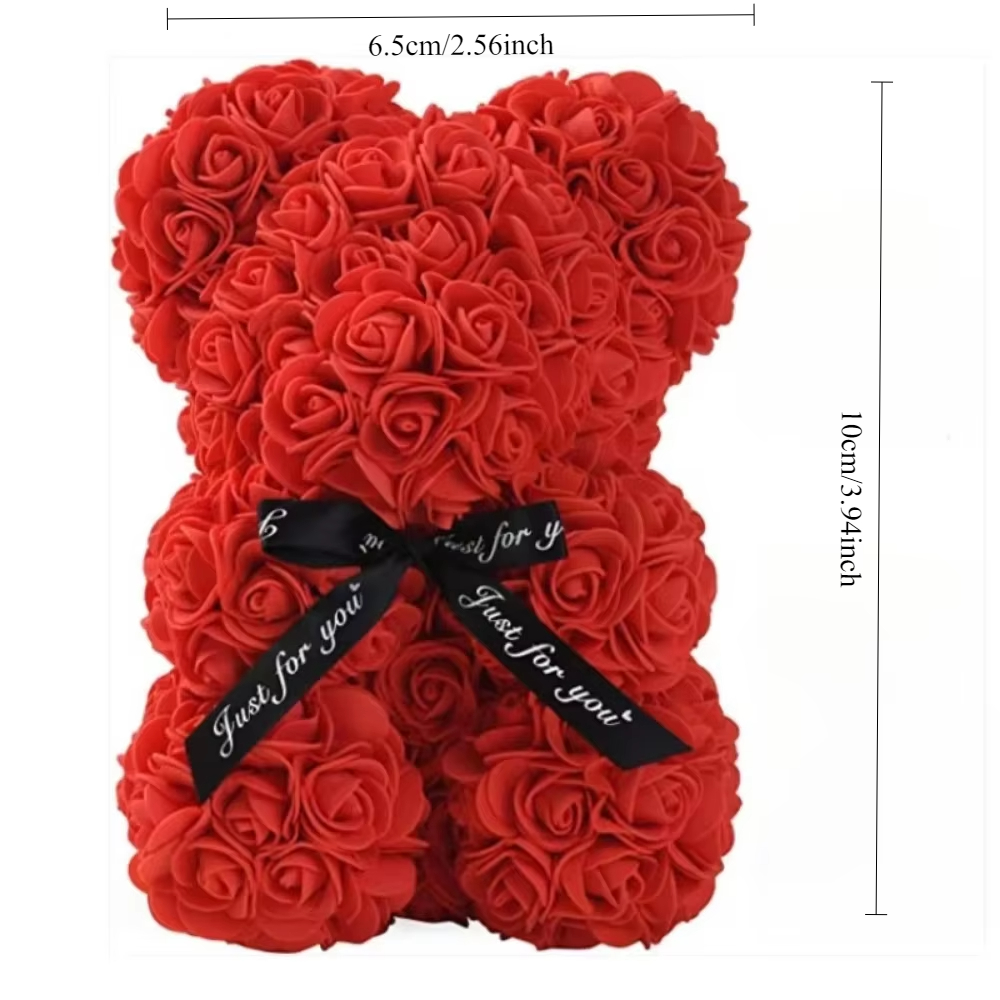 Eternal Rose Teddy Bear For Mom Anniversary Birthday Artificial Decor 4