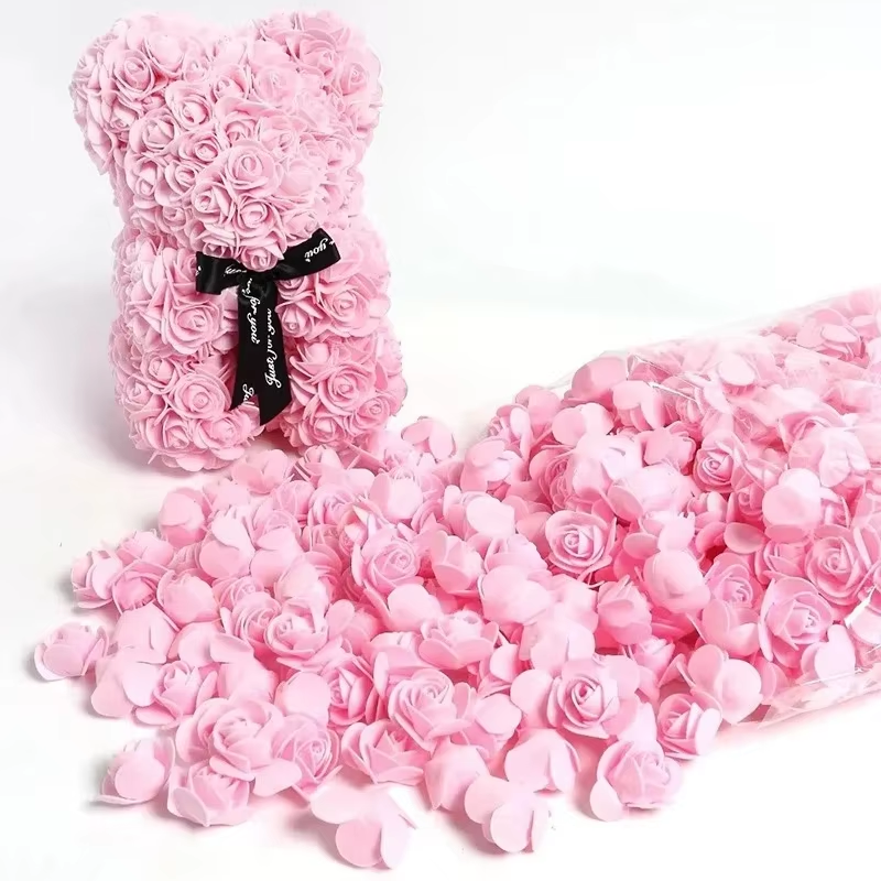 DIY Foam PE Rose Heads For Valentines Day Wedding Candy Box And Bride Accessory 4