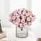 Head Silk White Artificial Rose Bundle For Garden Wedding Party Family Room Vase 1