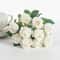 Head Silk White Artificial Rose Bundle For Garden Wedding Party Family Room Vase 10