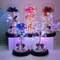 Rose Gifts For Mom Galaxy Glass Rose Forever Eternal Crystal Flower Light Up Rose In Glass Dome 3