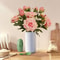 Artificial Silk Roses Big Beautiful Branch Vase Retro Wedding Decor Autumn Fake Flowers Home Room G 5