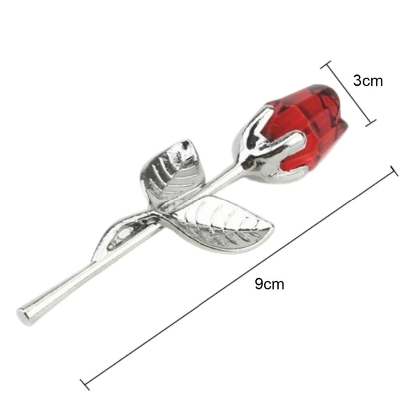 Crystal Glass Rose Valentines Day Gift Artificial Flower Silver Gold Rod Wedding Gifts For Guest Gi 4