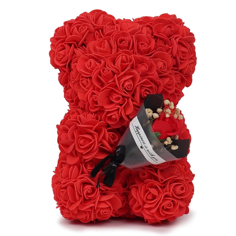 Artificial Rose Teddy Bear For Mothers Day Birthday Valentines Day Gifts Decorations 6
