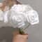 White PE Rose Artificial Flower Head DIY Bouquet Wedding Decoration Scrapbook Supplies With StemWhi 2