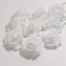White PE Rose Artificial Flower Head DIY Bouquet Wedding Decoration Scrapbook Supplies With StemWhi 5