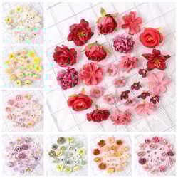 artificial rose mixed silk flower heads for baby shower wedding decor diy crafts