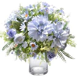 artificial rose flowers wedding home decor silk dahlia hydrangeas bridal bouquet vase for outdoor garden