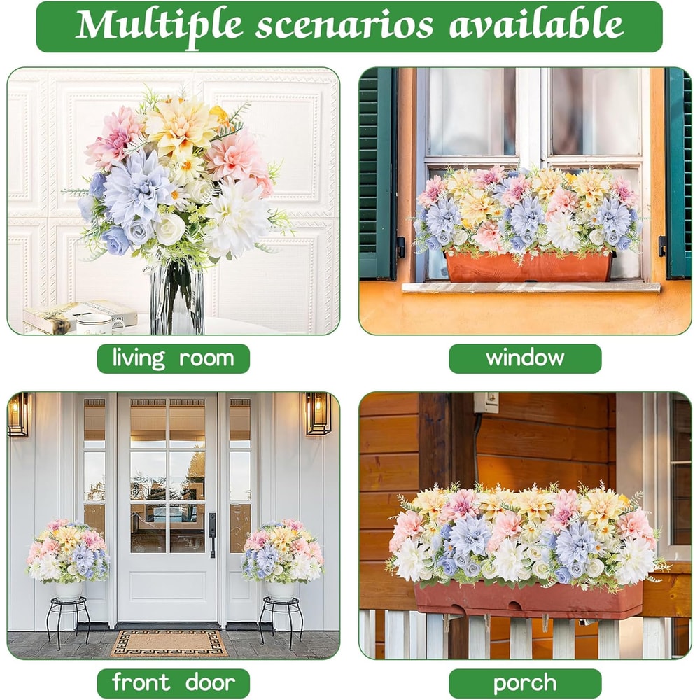 Artificial Rose Flowers Wedding Home Decor Silk Dahlia Hydrangeas Bridal Bouquet Vase For Outdoor G 5