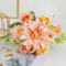 Artificial Rose Flowers Wedding Home Decor Silk Dahlia Hydrangeas Bridal Bouquet Vase For Outdoor G 10