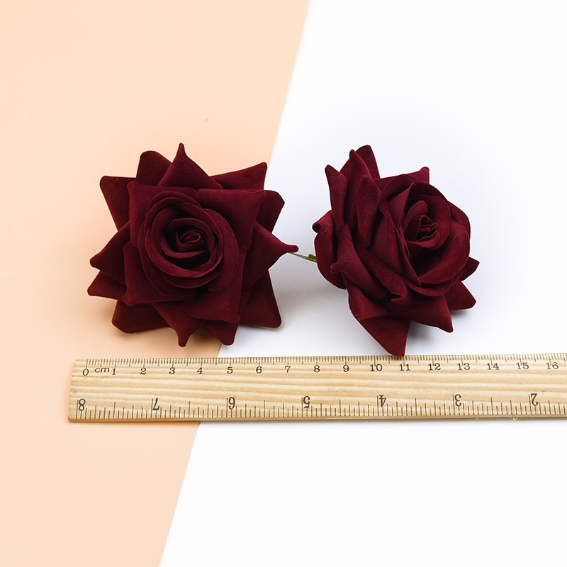 Artificial Red Roses For Bridal Accessories Wedding Valentines Day Home Room Decoration 4