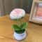 Handwoven DIY Mini Rose Potted Flower Woolen Thread Finished Home Decor For Office And Desktop 5