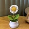 Handwoven DIY Mini Rose Potted Flower Woolen Thread Finished Home Decor for Office and Desktop