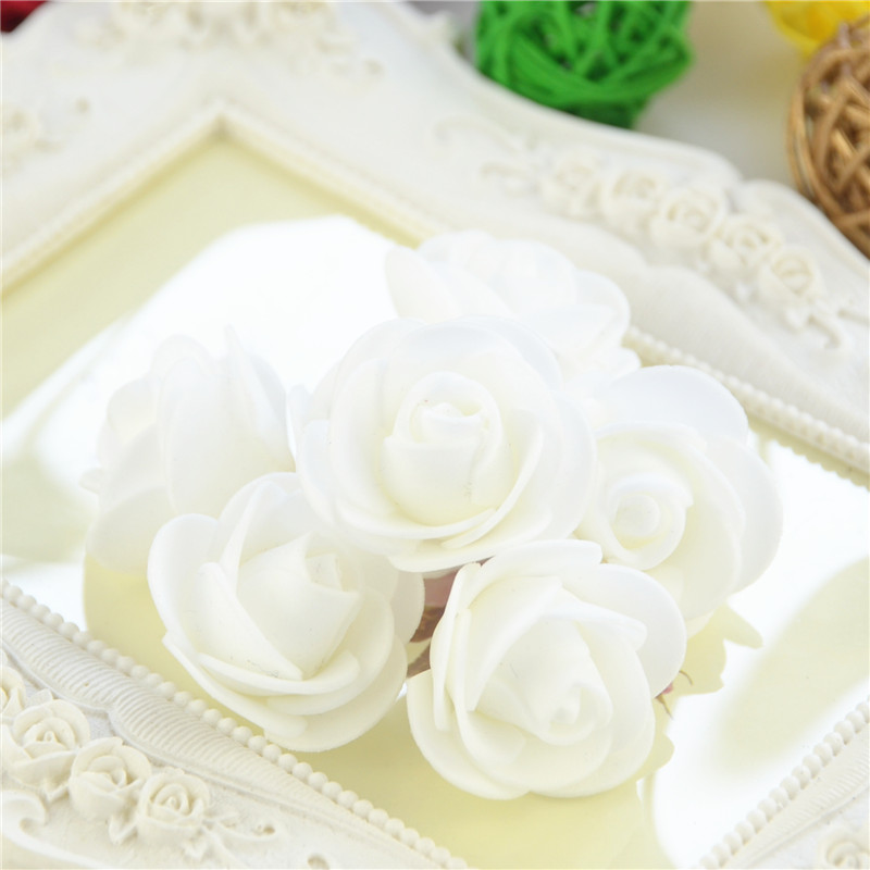Mini Foam Roses Artificial Flower Heads Handmade DIY Wedding Home Decoration Party Supplies 6