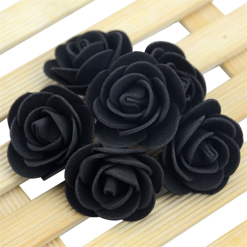 Mini Foam Roses Artificial Flower Heads Handmade DIY Wedding Home Decoration Party Supplies 14
