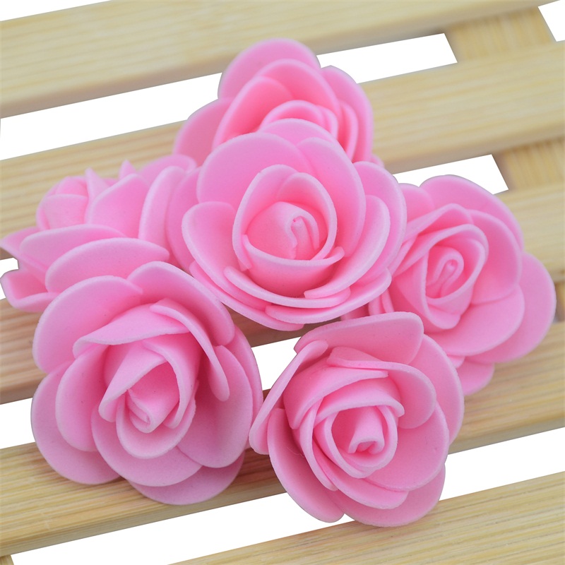 Mini Foam Roses Artificial Flower Heads Handmade DIY Wedding Home Decoration Party Supplies 17