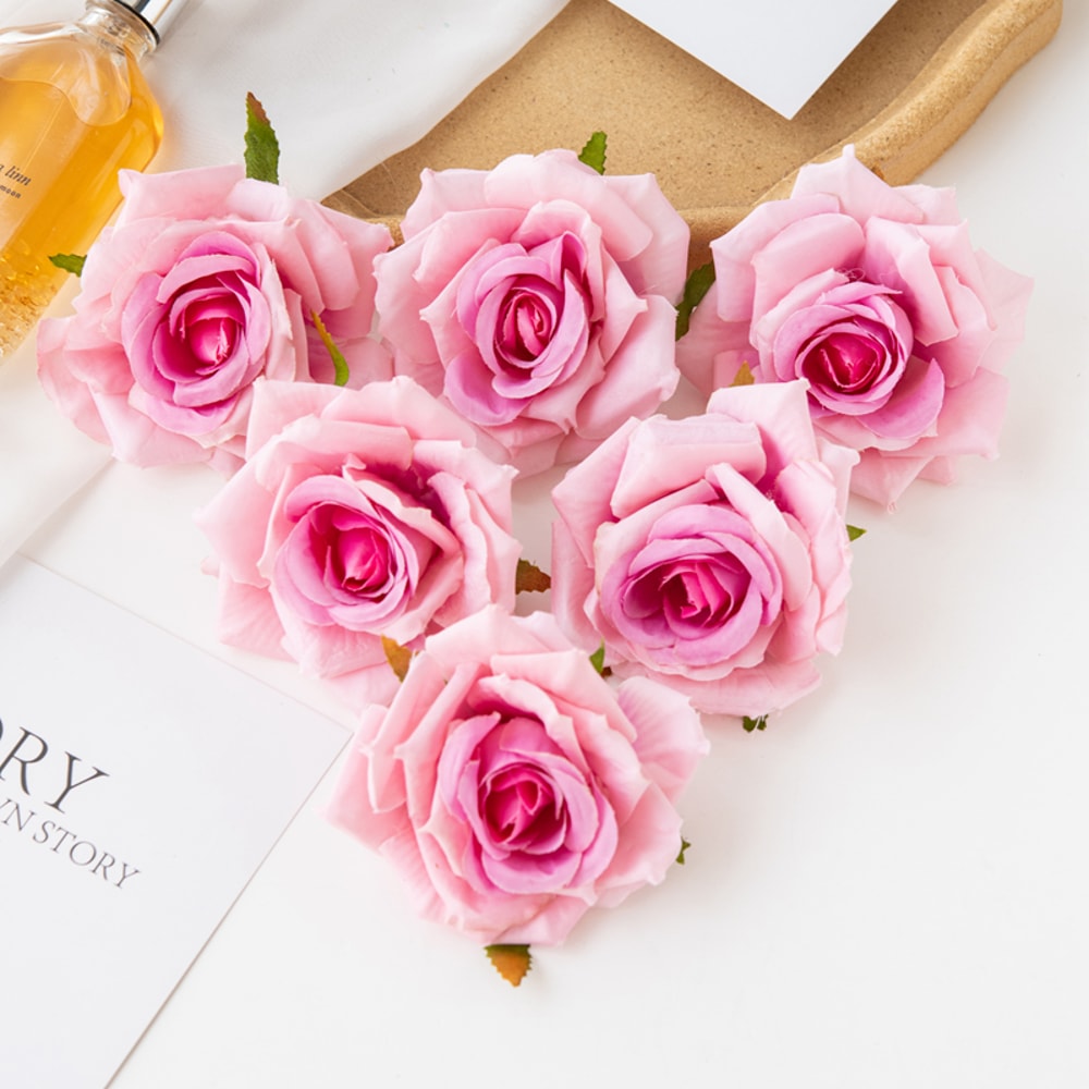 Fake Silk Artificial Flowers For Wedding Garden Scrapbook Rose Arch Home Decor Candy Box 8